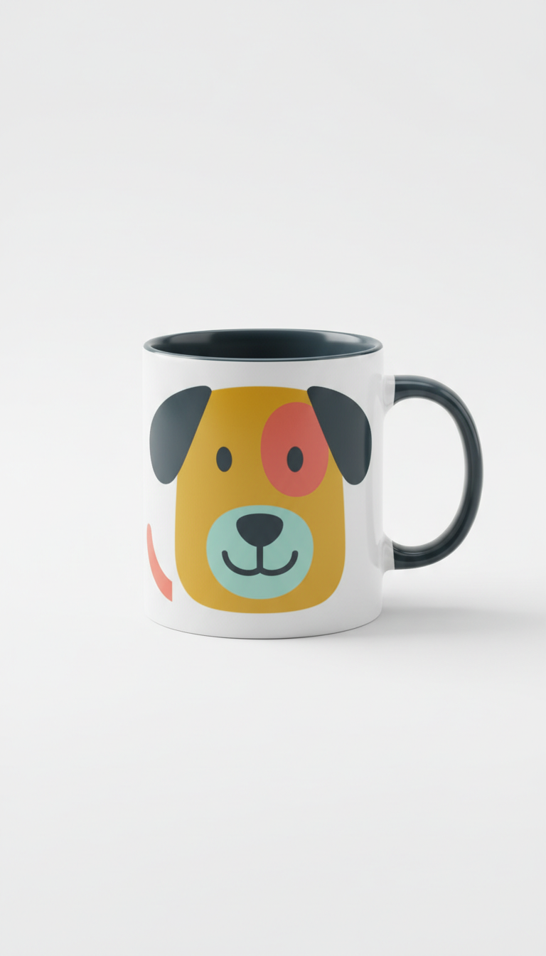 Ceramic Pet Mug With Bold Illustration
